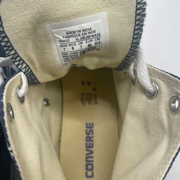 Converse Navy Blue Canvas High-Tops size 9 - price is firm - Picture 8 of 8